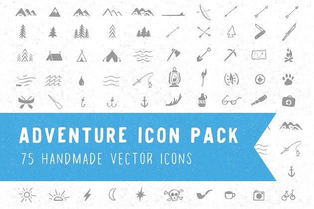 户外探险图标素材 Adventure Icon Pack