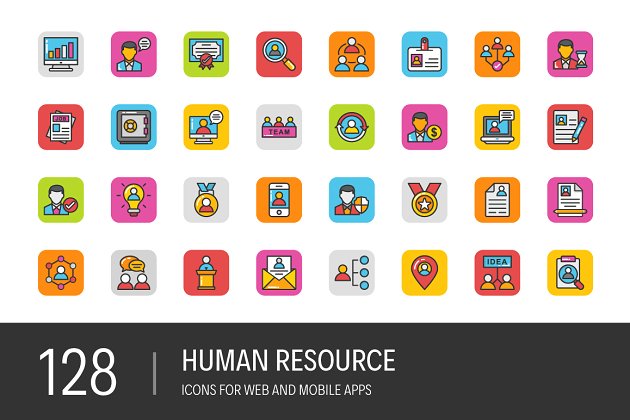 人力资源图标素材 128 Human Resource Icons
