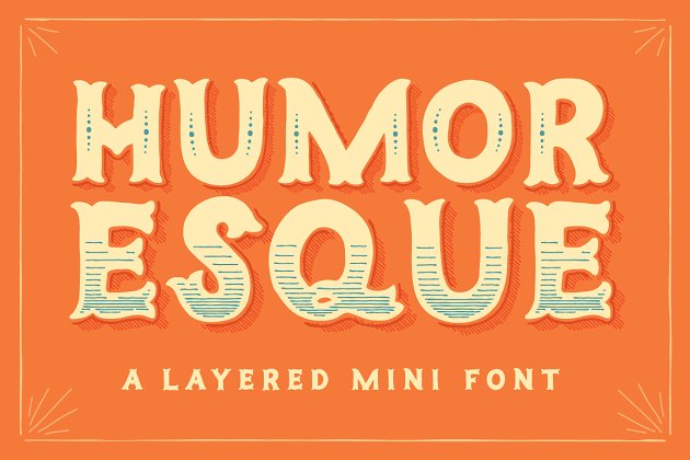诙谐曲的字体 Humoresque Layered Mini Font