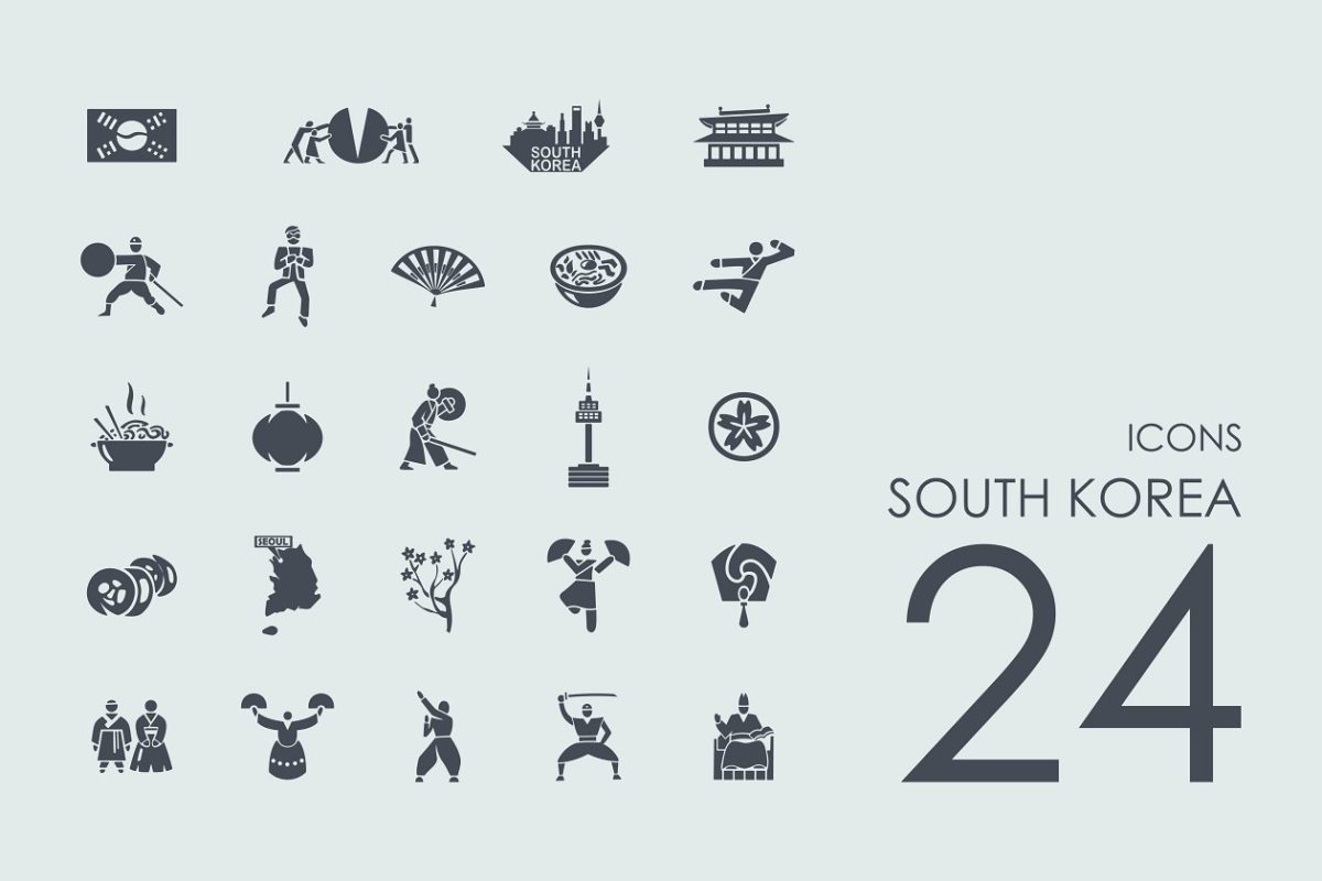 韩国元素图标 24 South Korea icons