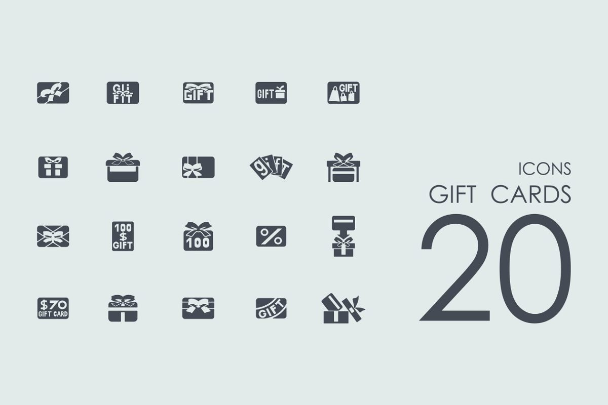 礼品卡图标素材 20 Gift Cards icons