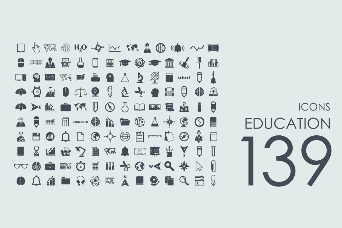 学校教育元素图标下载 139 education icons