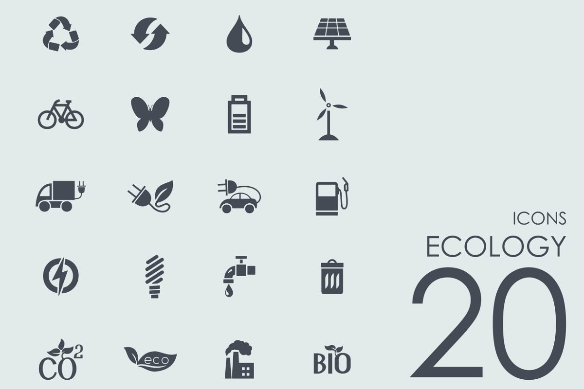 20生态图标 20 Ecology icons