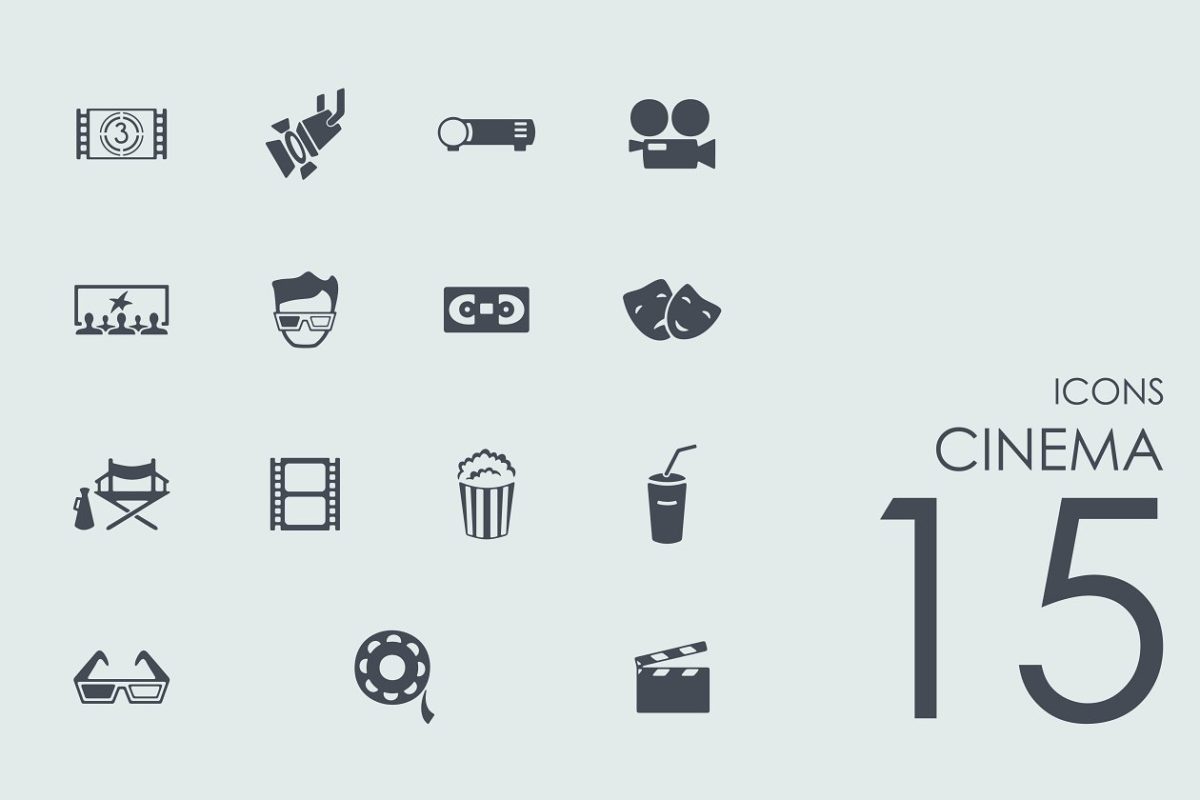 电影院图标素材 15 Cinema icons