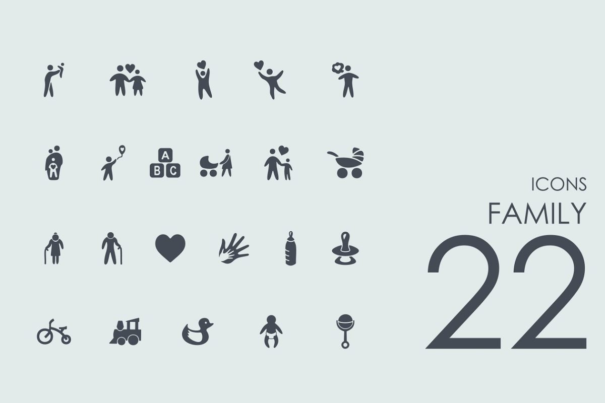 22个家庭主题图标 22 Family icons