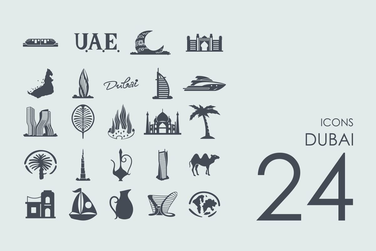迪拜元素图标素材 24 Dubai icons