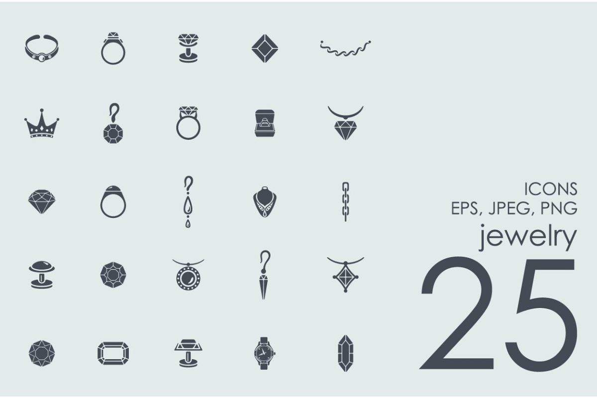 珠宝图标素材 25 jewelry icons