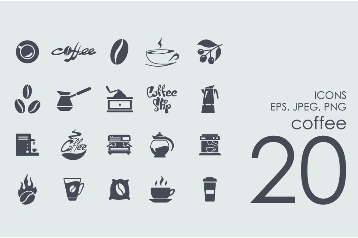 咖啡图标素材 20 Coffee icons