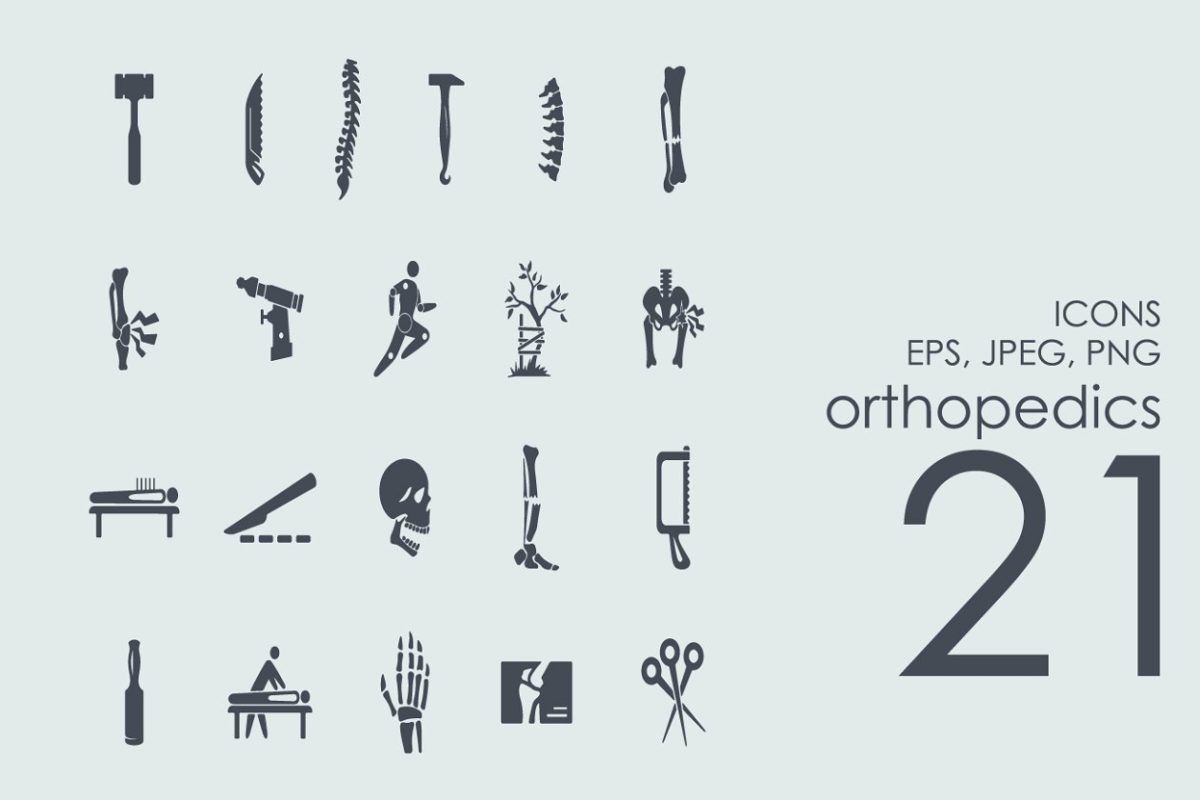 骨科矢量图标 21 orthopedics icons
