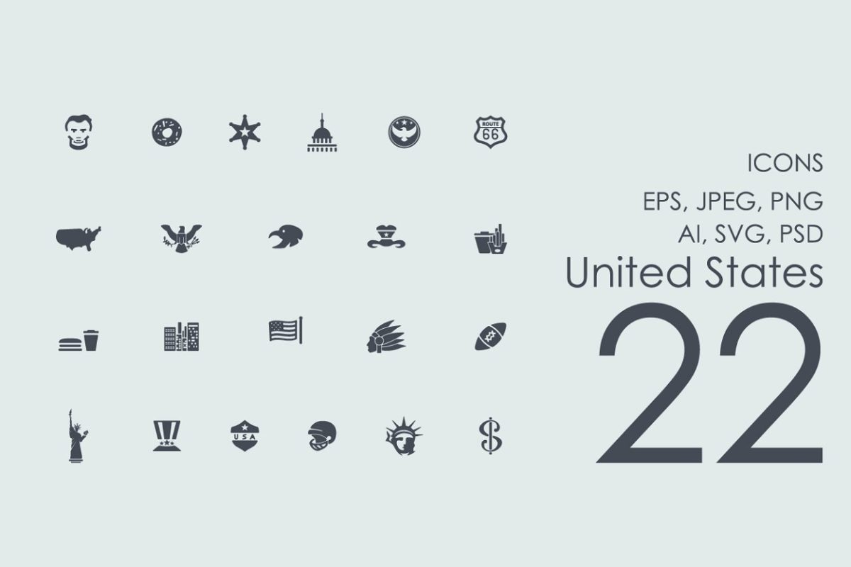 美国图标素材 22 United States icons