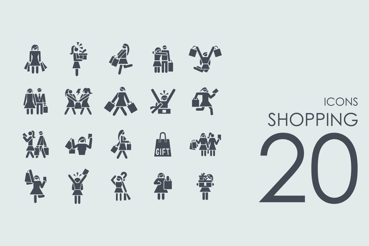购物图标素材 20 Shopping icons