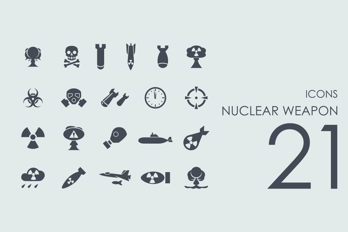 21个核武器图标素材 21 Nuclear Weapon icons