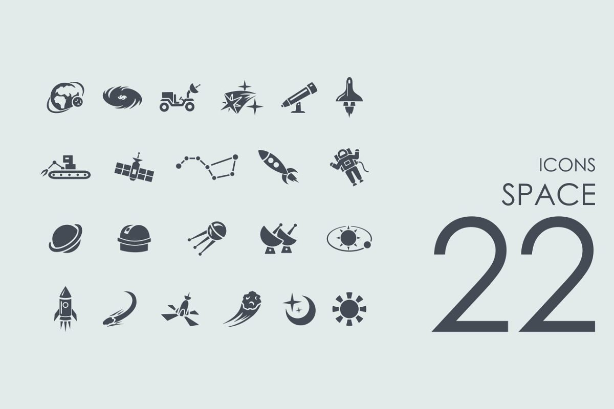 太空宇航图标素材 22 Space icons