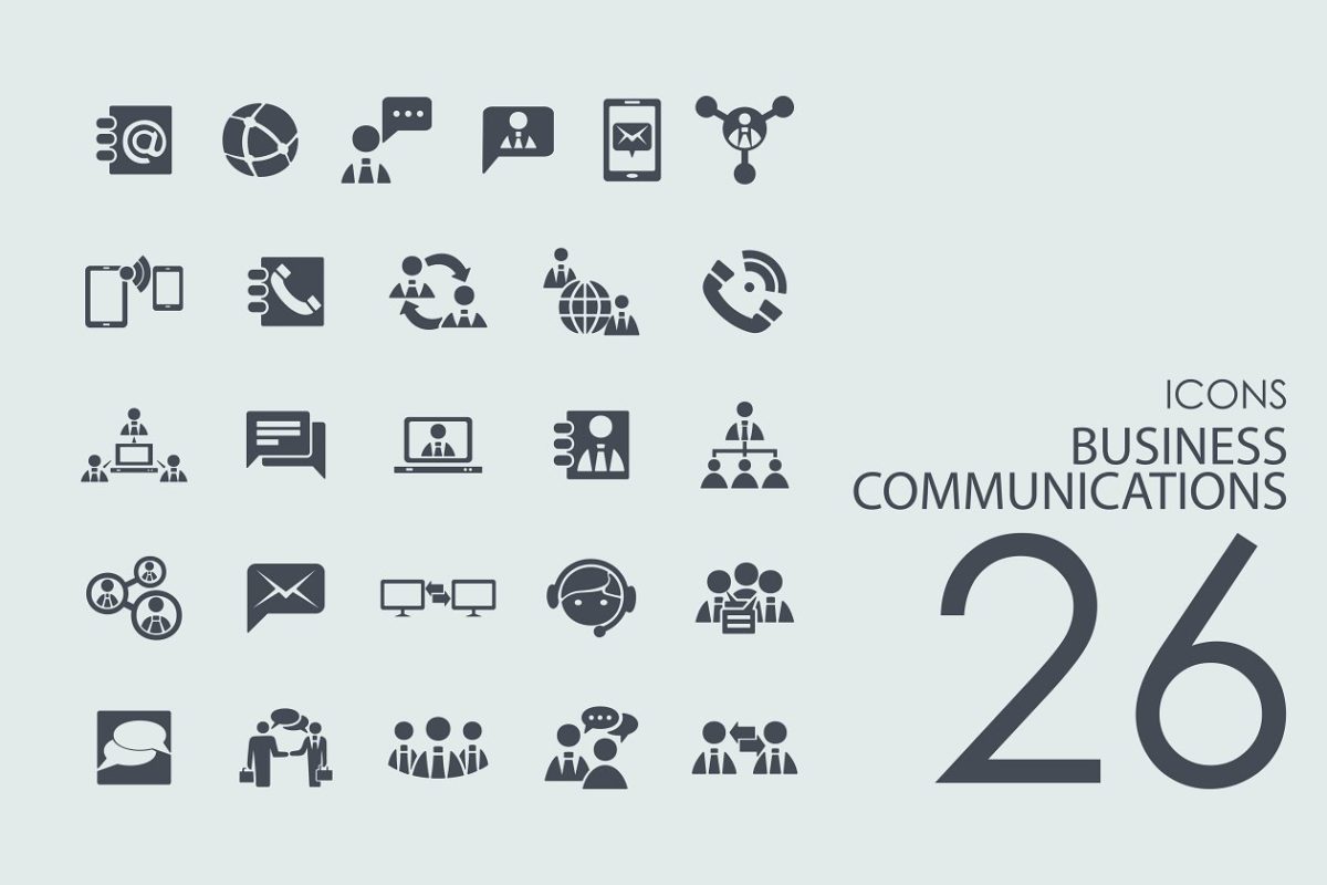 商业交谈图标 26 Business Communications icons