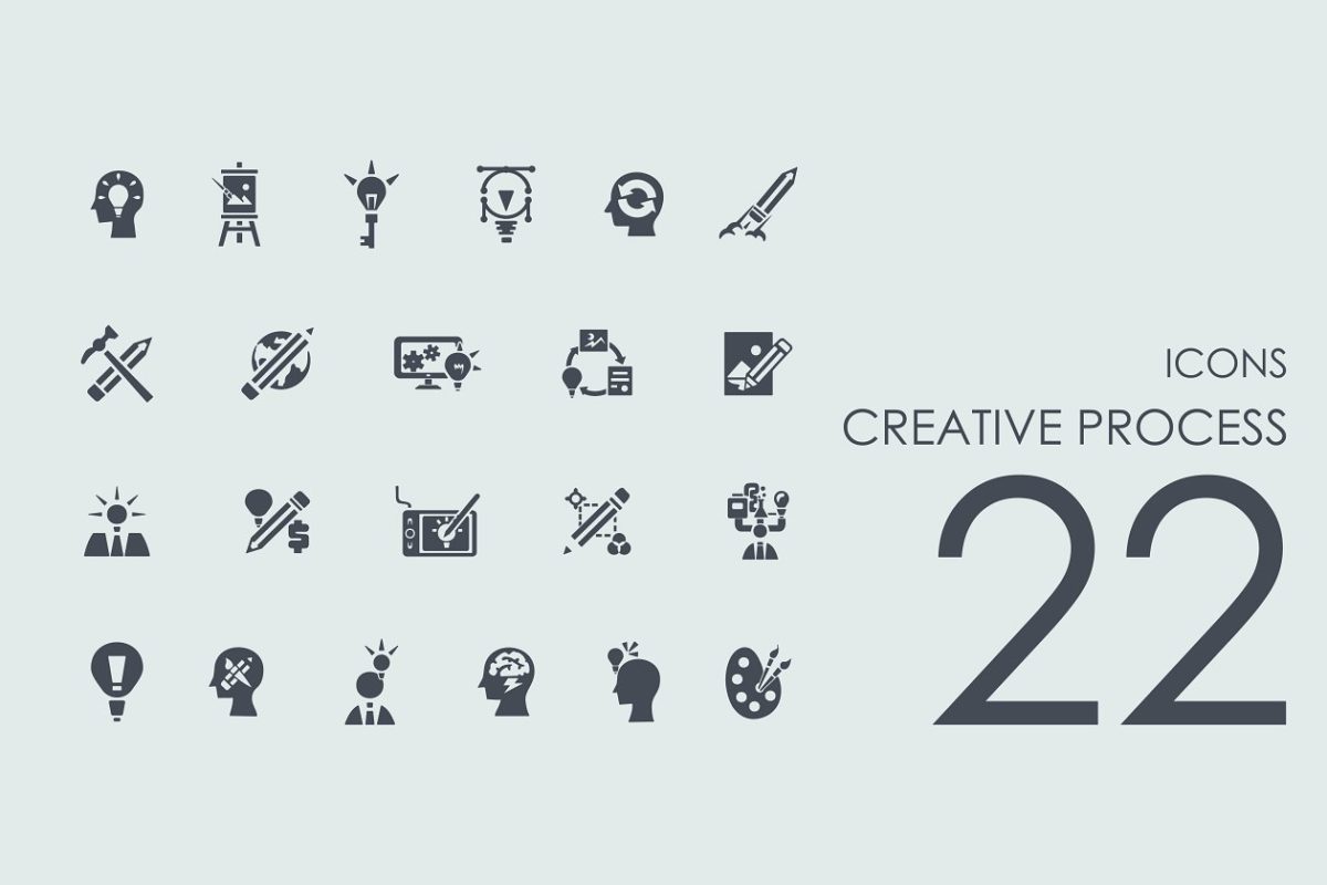 创意图标素材 22 Creative Process icons