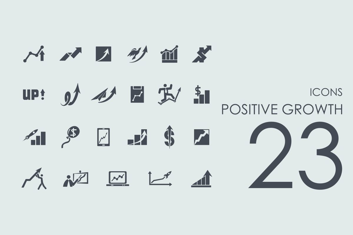 正增长图标 23 Positive Growth icons