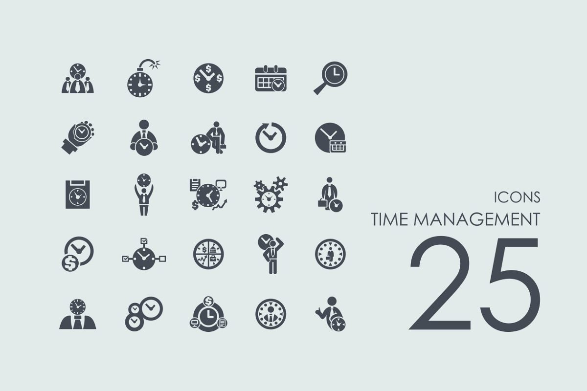时间管理的图标素材 25 Time Management icons