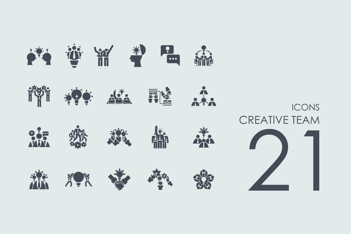 创意团队图标素材 21 Creative Team icons