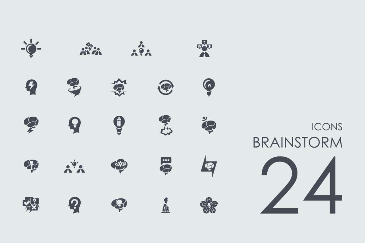 头脑风暴图标素材 24 Brainstorm icons