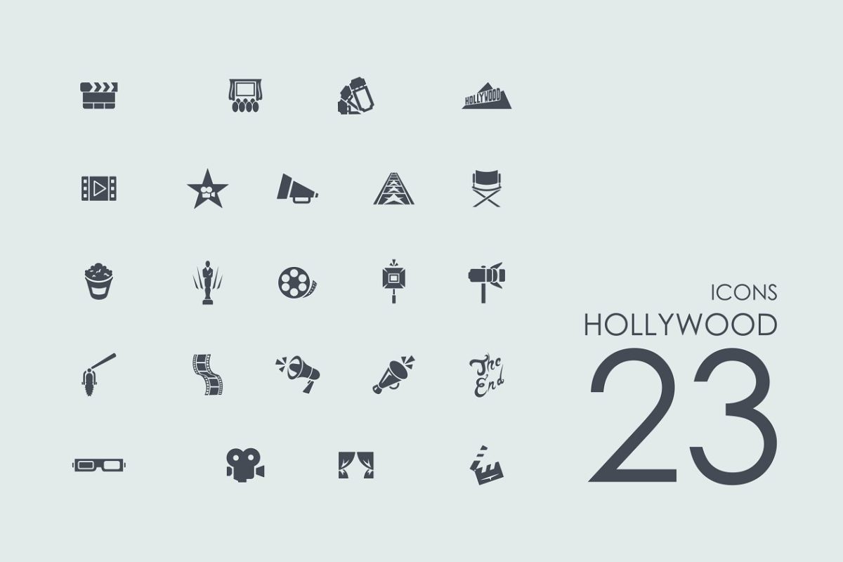 好莱坞图标素材 23 Hollywood icons