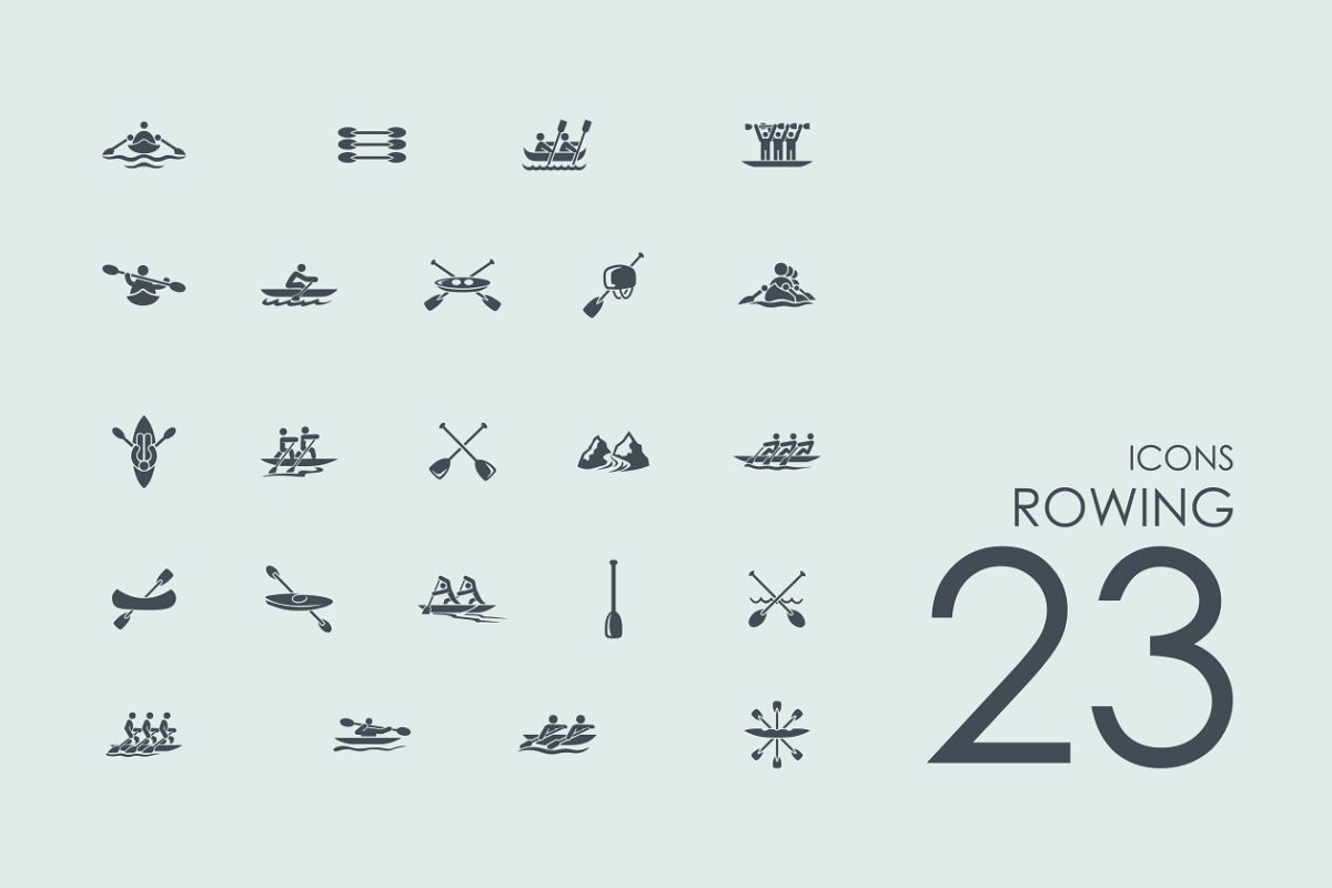 划船图标素材 23 Rowing icons