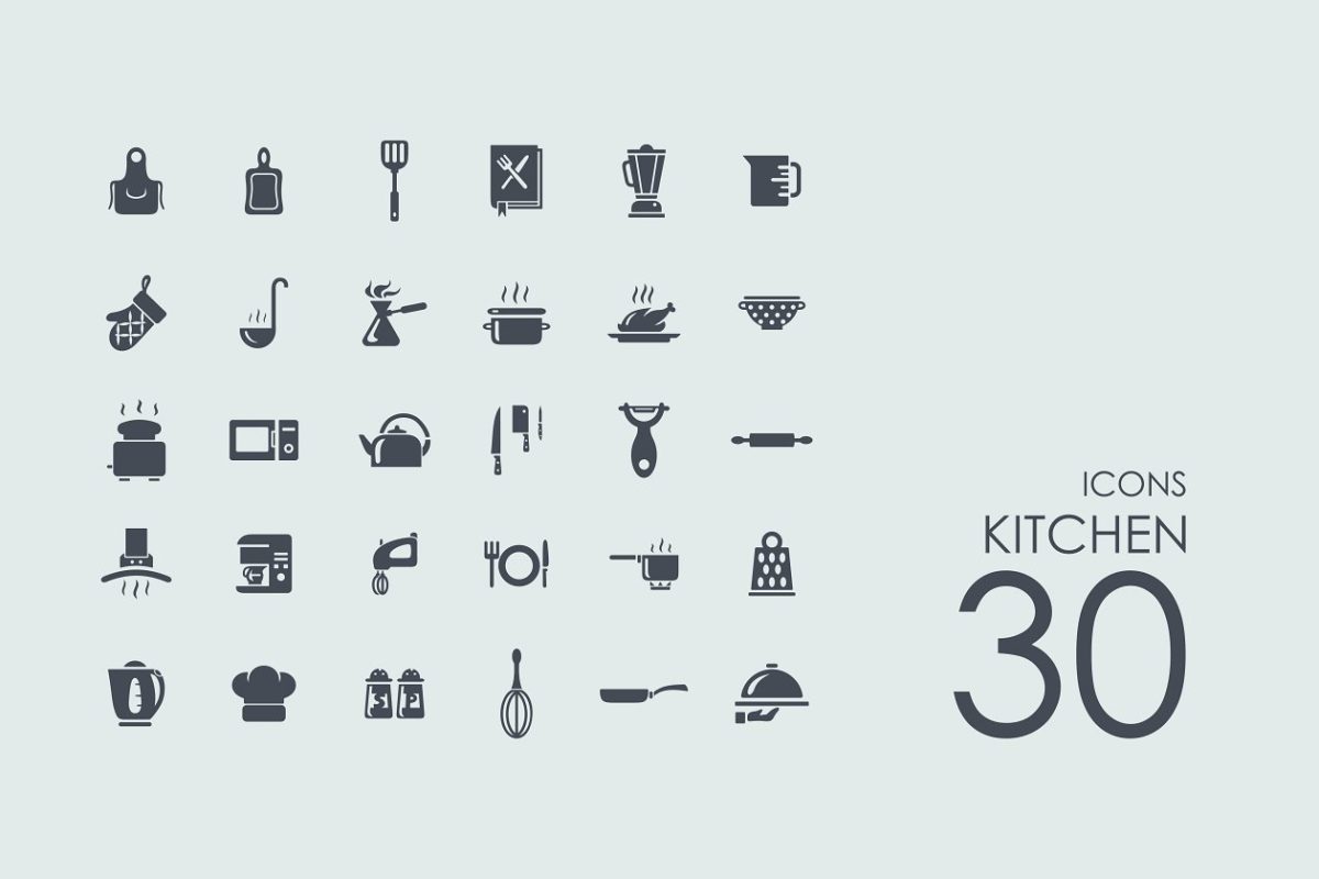 厨房图标素材 30 Kitchen icons