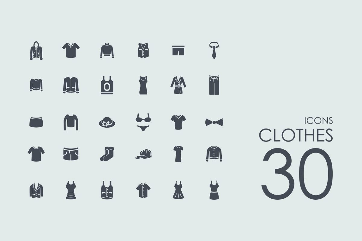 ui矢量服装图标 30 Сlothes icons