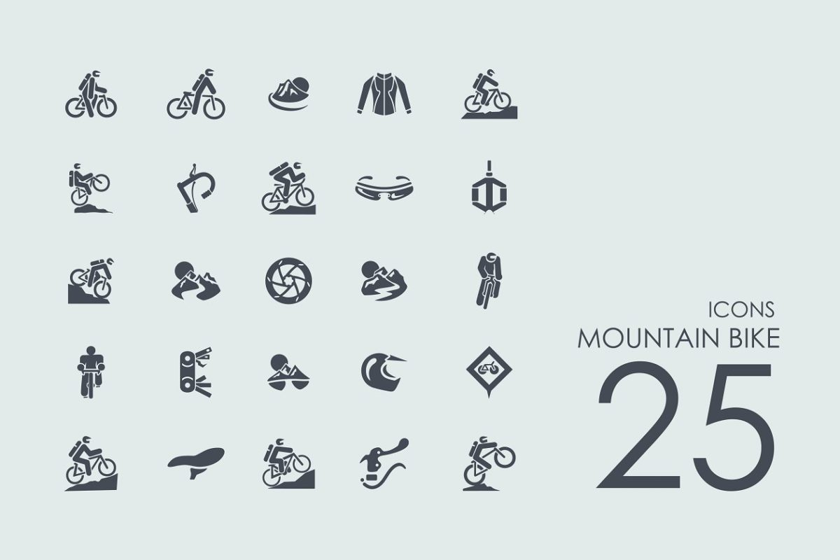 山地车图标素材 25 Mountain Bike icons
