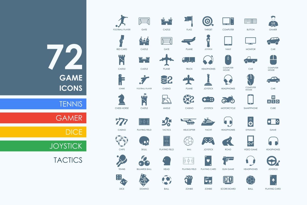 游戏元素图标 72 game icons