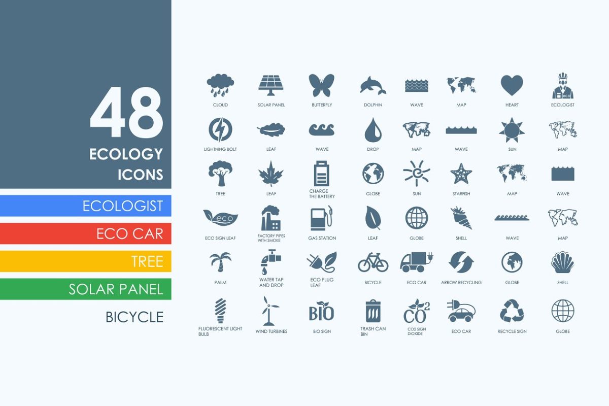 48个环保主题图标 48 Ecology icons