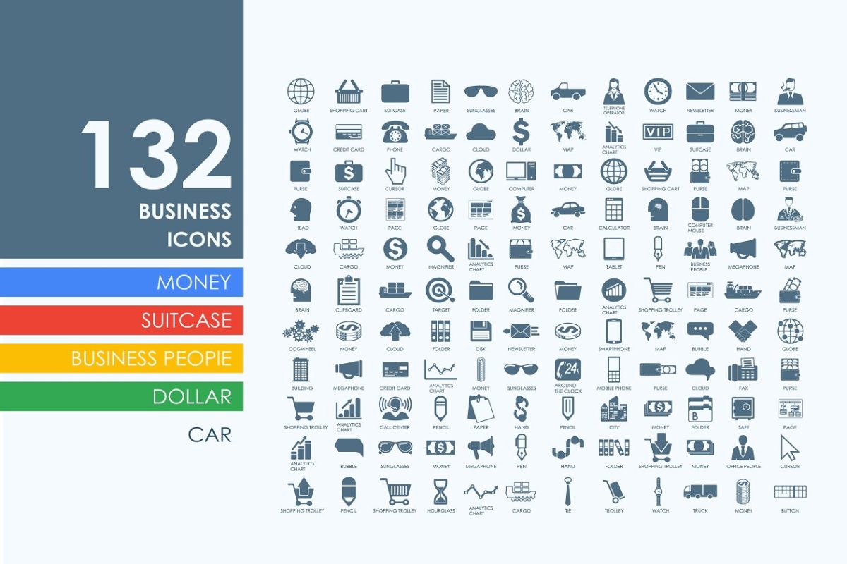 商业图标素材 132 business icons
