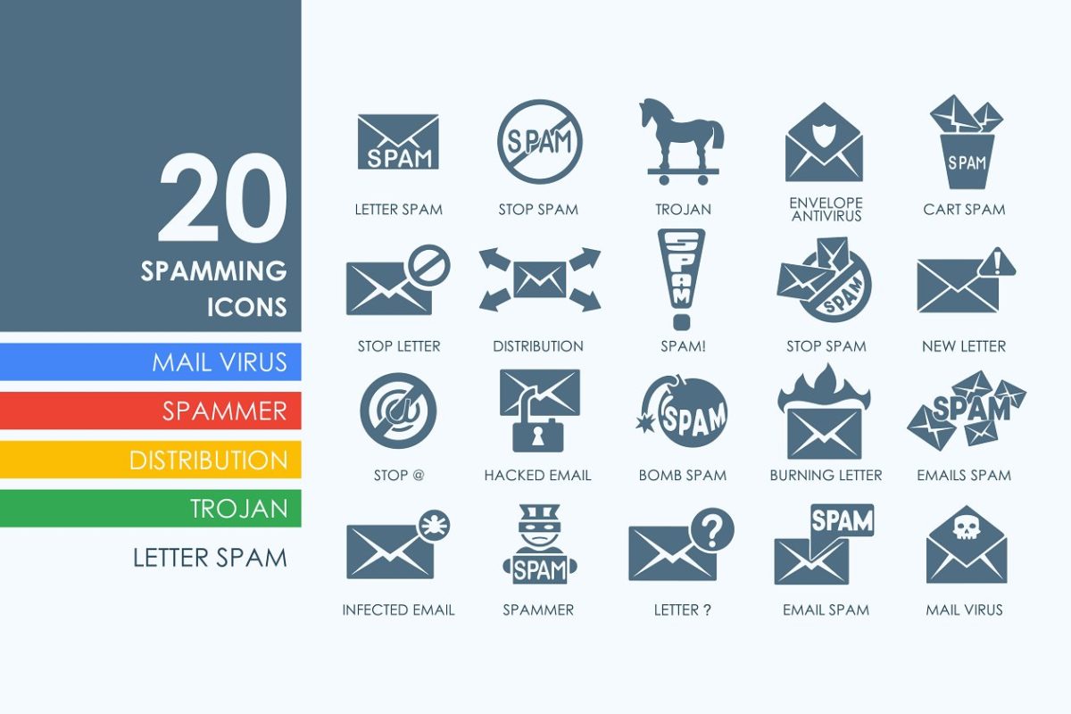 20个垃圾邮件图标 20 spamming icons