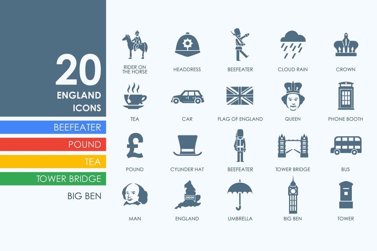 20个英格兰图标 20 England icons