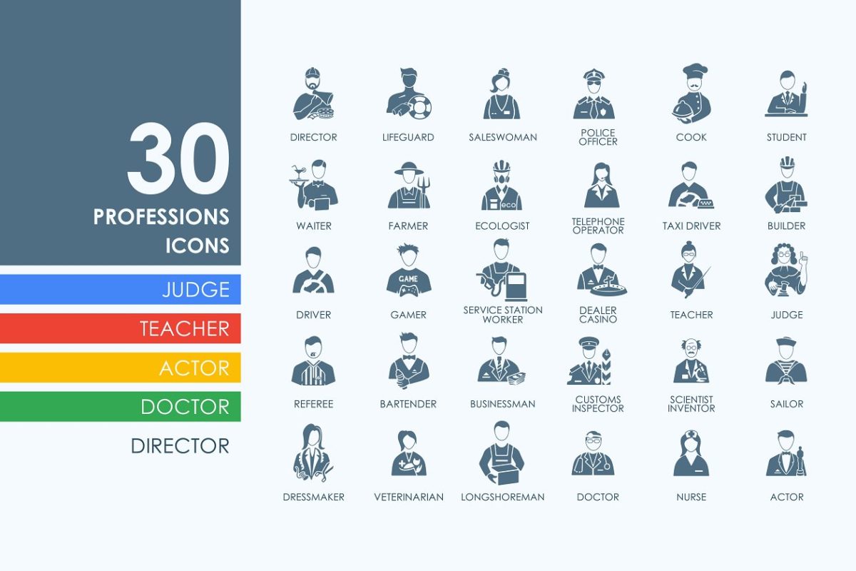 职业图标素材 30 professions icons