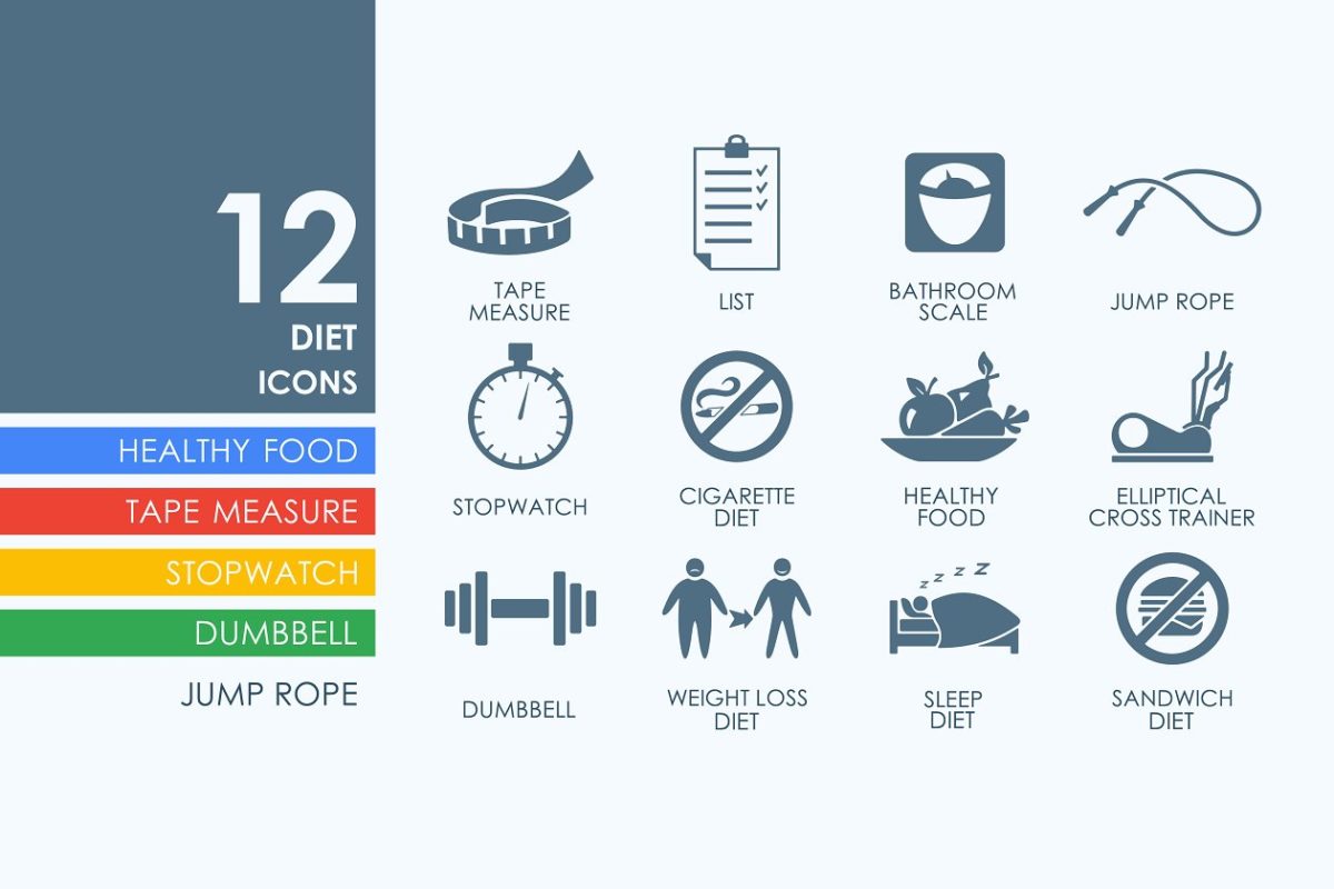 12个饮食图标 12 diet icons