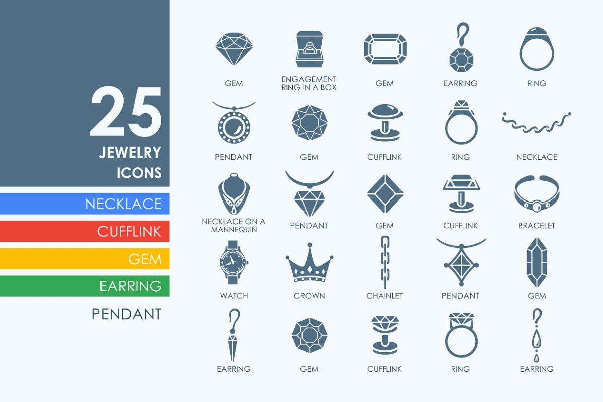 珠宝图标集 Jewelry icons
