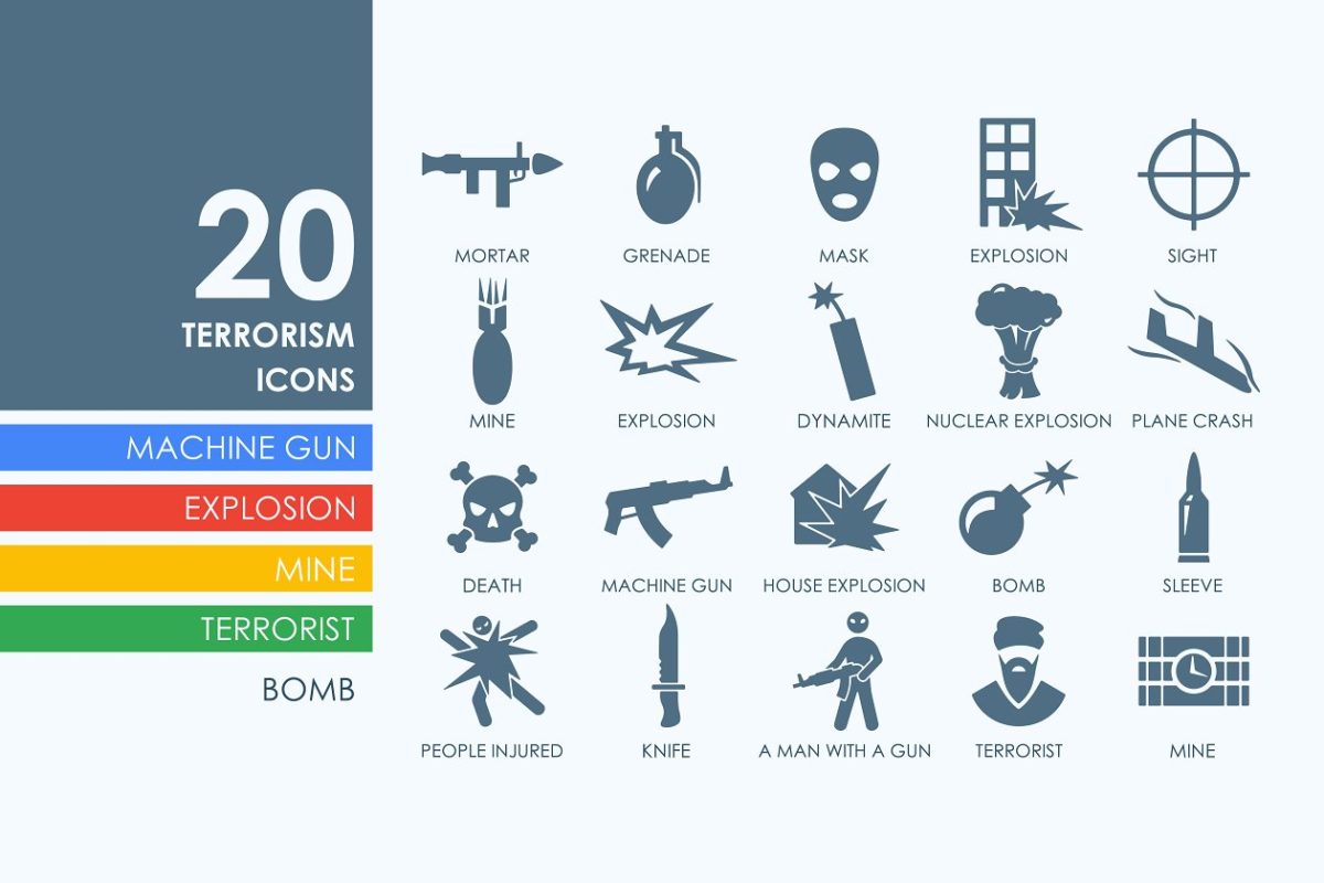 反恐图标素材 20 terrorism icons