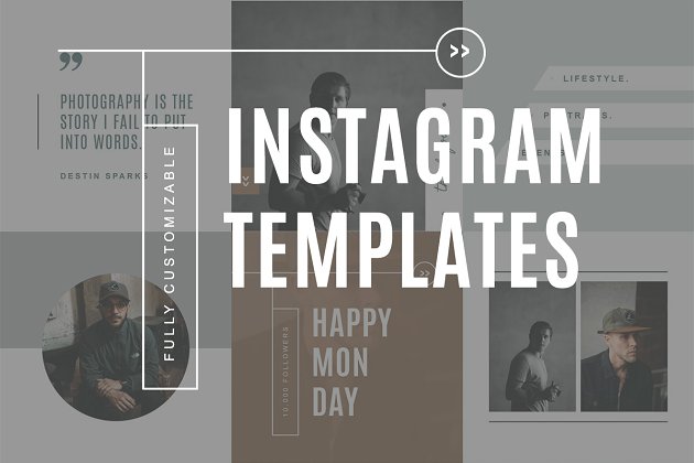 文艺特别的社交广告模板 Instagram Templates for Social Media