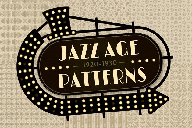 爵士时代装饰图案 Jazz Age Decorative Patterns