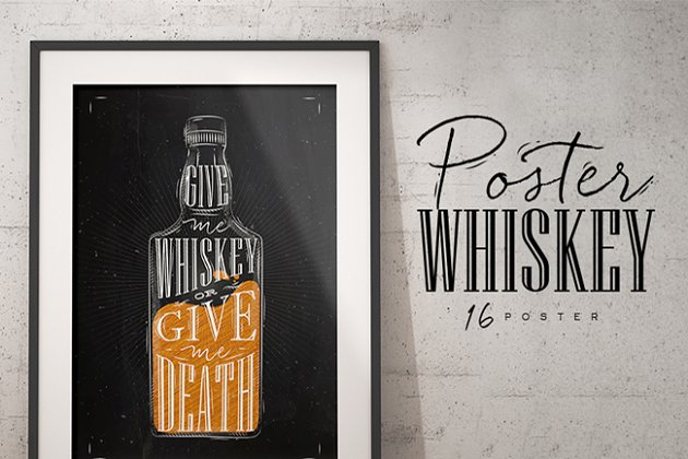 威士忌海报图形 Poster Whiskey