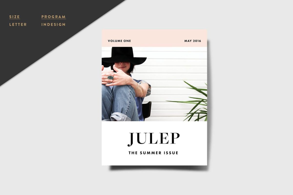 简约个性的杂志设计模板 Magazine Template – Julep