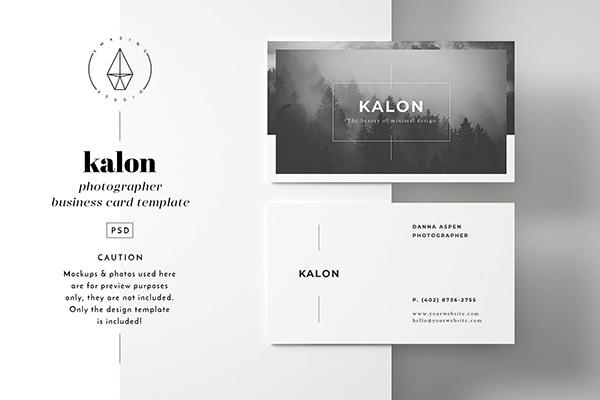 Kalon–干净、极简的商业化名片模板下载[psd]
