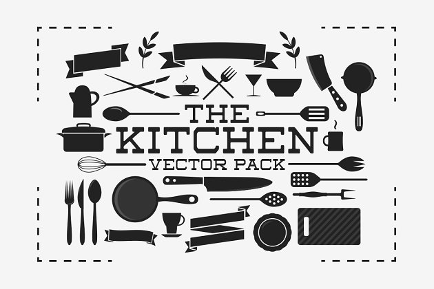 厨房主题的矢量图形包 The Kitchen Vector Pack