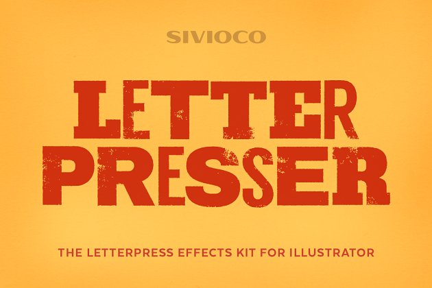 凸版印刷效果 Letterpresser