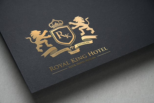 奢华酒店logo素材 Royal King Hotel
