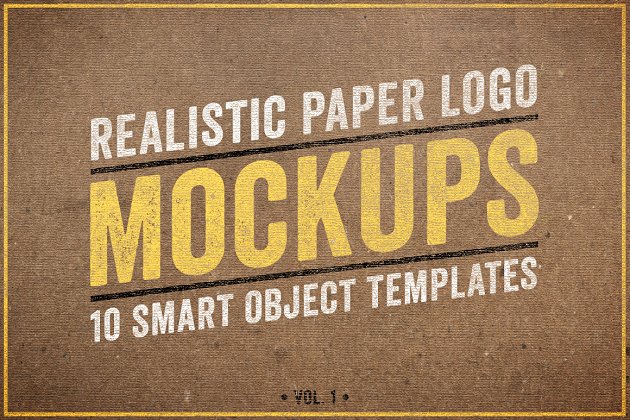 各种各样纸张质感纹理的LOGO设计展示样机模型 Paper Logo Mockups Volume 1