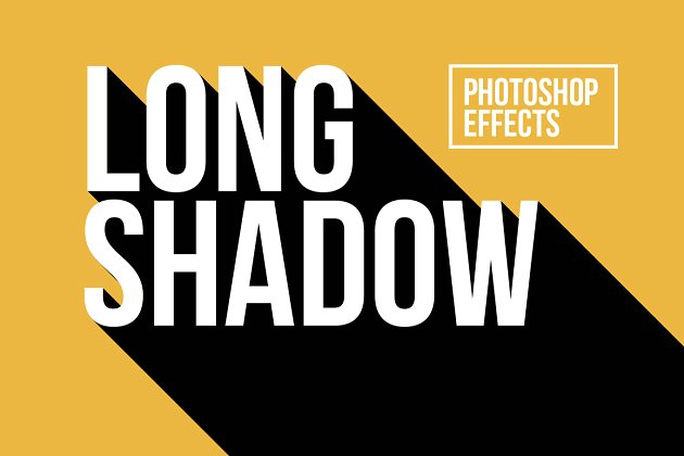 长投影特性字体图层样式 Long Shadow Photoshop Effects