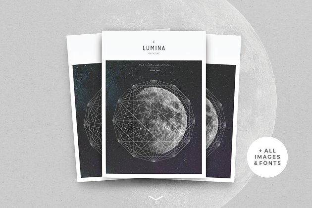 极简主义画册模板 LUMINA Magazine
