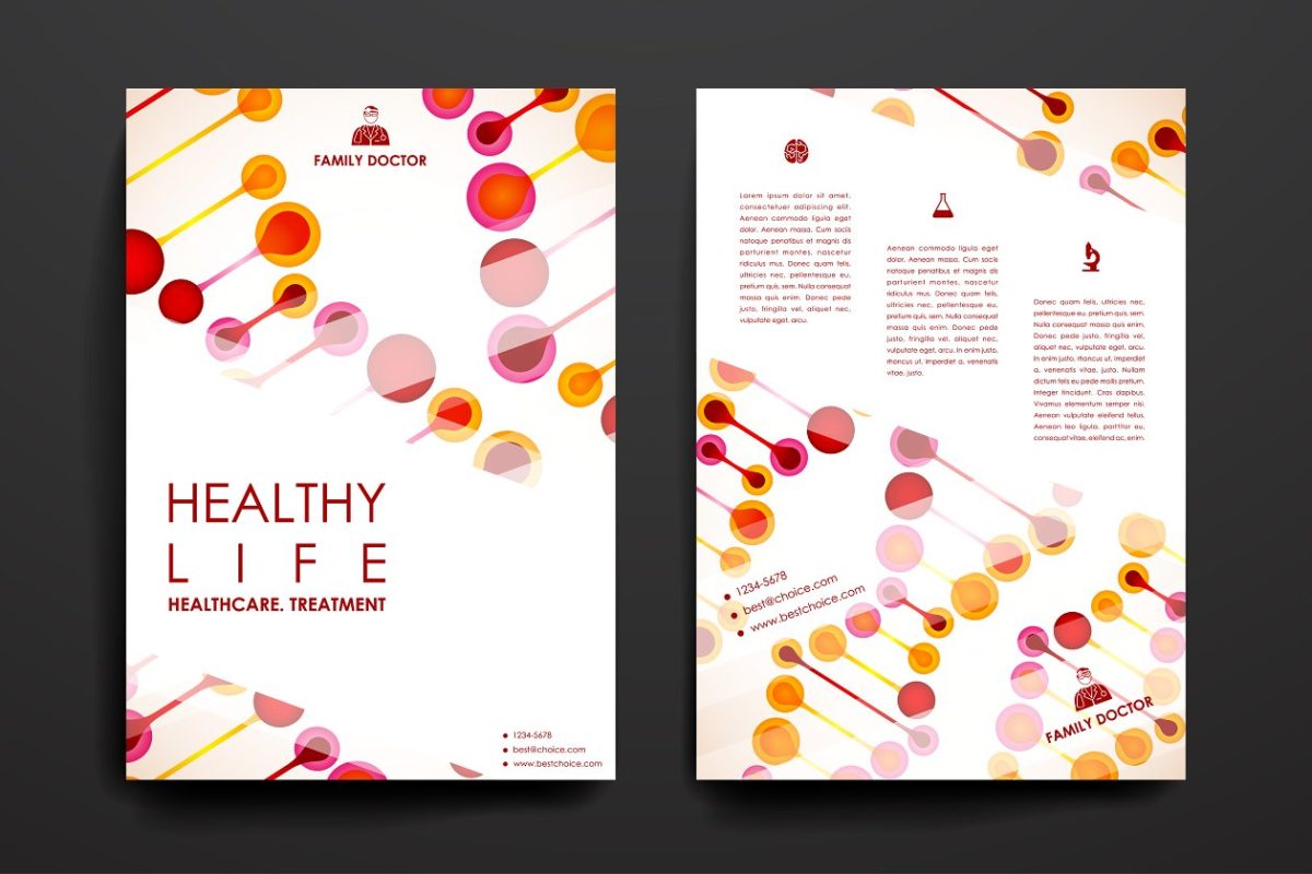 健康管理画册模板 Healthcare Brochures templates