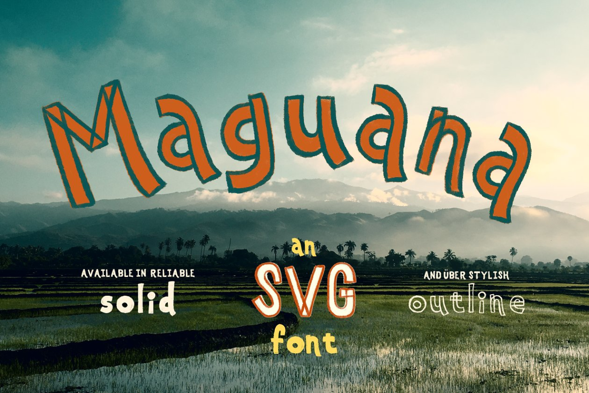 英文手写SVG字体 Maguana ~ Hand-drawn SVG Font